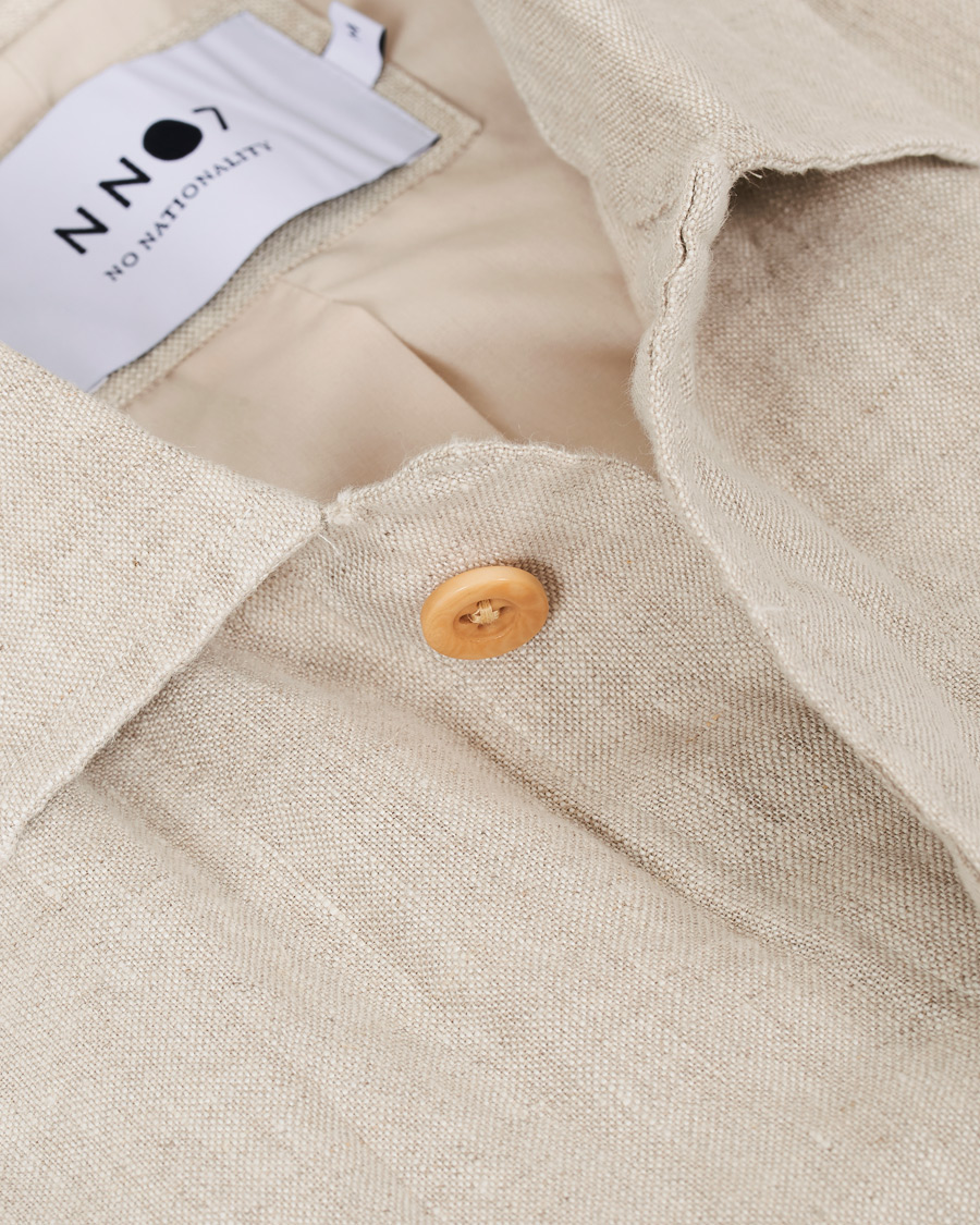 Herren | Hemden | NN07 | Oscar Linen Blazer Overshirt Oat