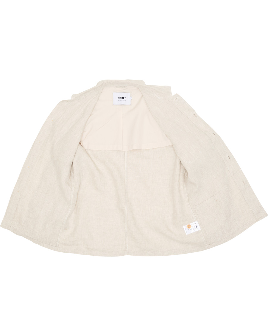 Herren | Hemden | NN07 | Oscar Linen Blazer Overshirt Oat