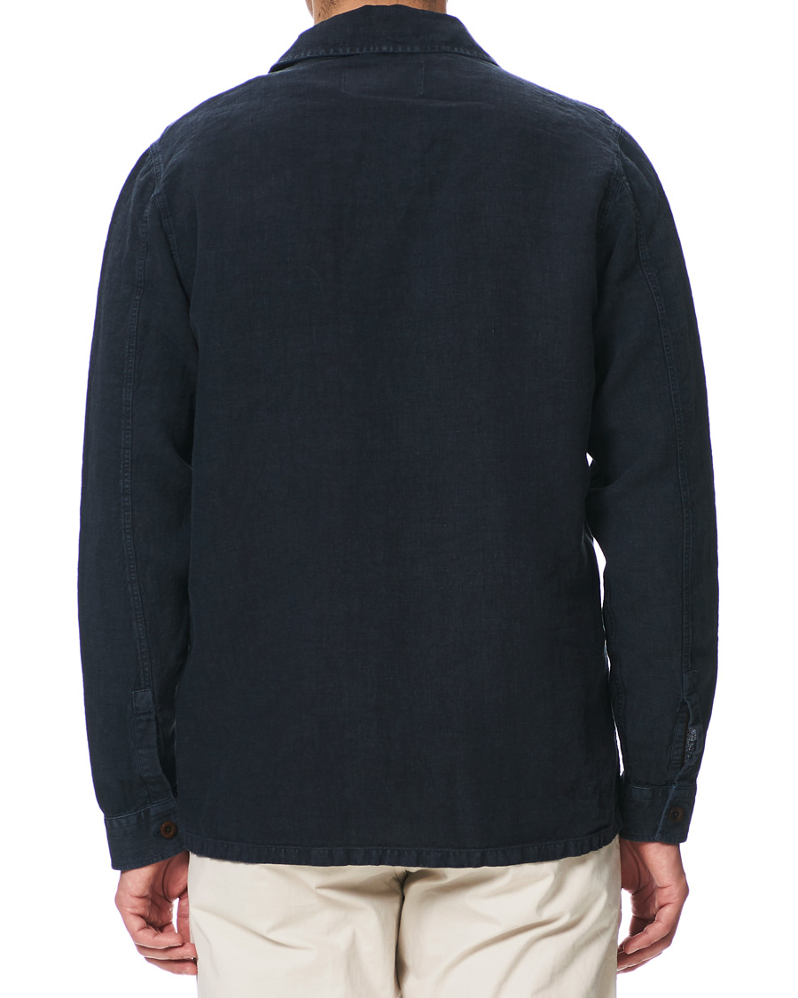 Herren | Hemden | NN07 | Berner Linen Safari Overshirt Navy