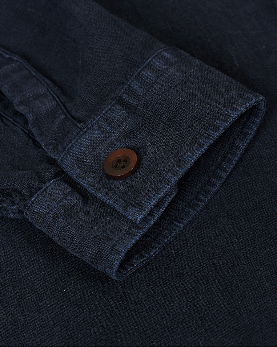 Herren | Hemden | NN07 | Berner Linen Safari Overshirt Navy