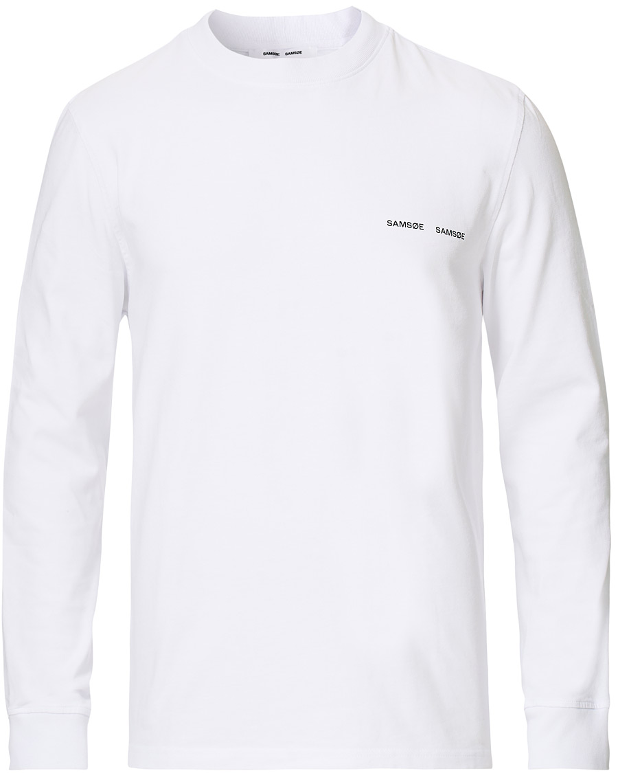 Herren | T-Shirts | Samsøe Samsøe | Samsøe & Samsøe Norsbro Long Sleeve Tee White