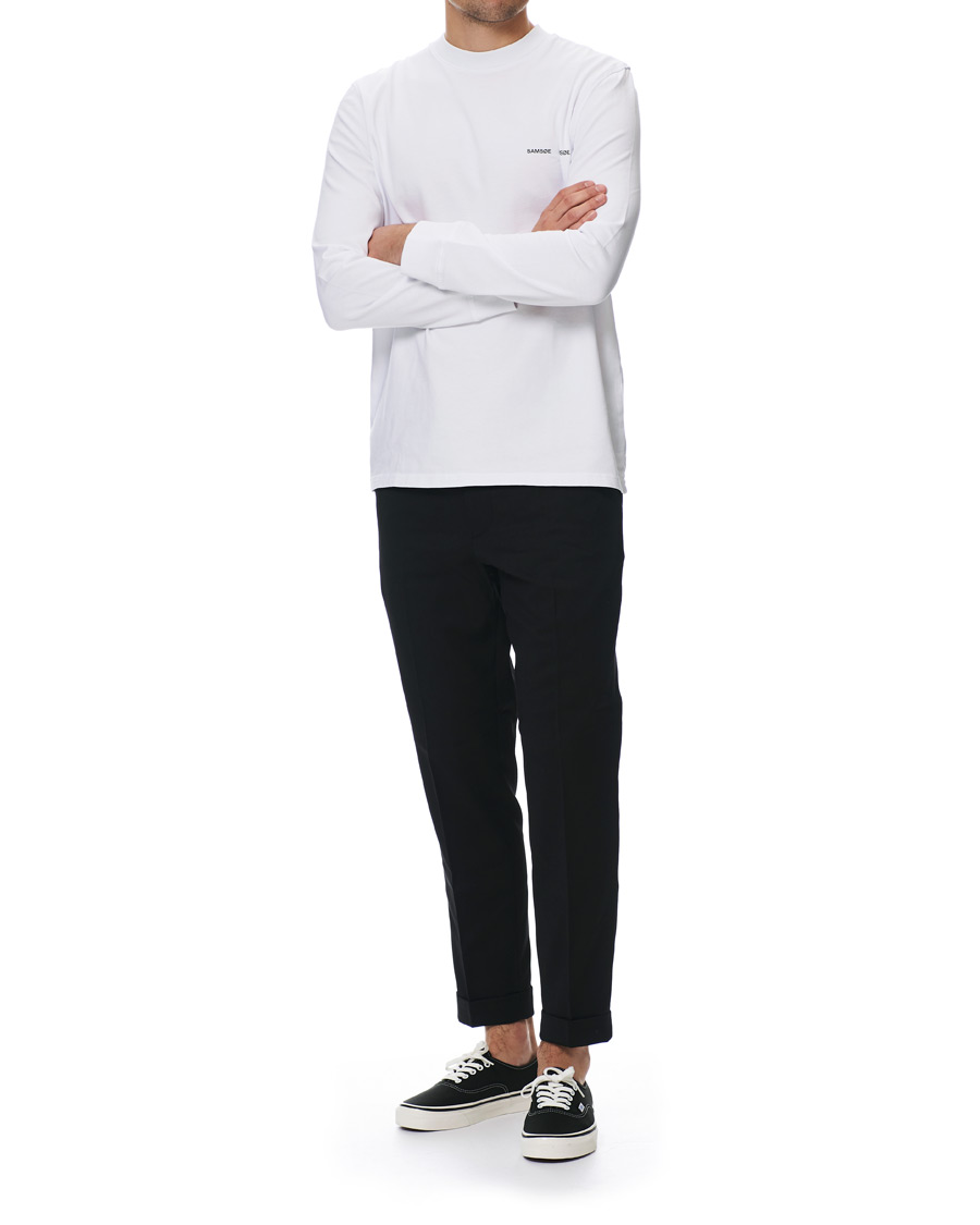 Herren | T-Shirts | Samsøe Samsøe | Samsøe & Samsøe Norsbro Long Sleeve Tee White