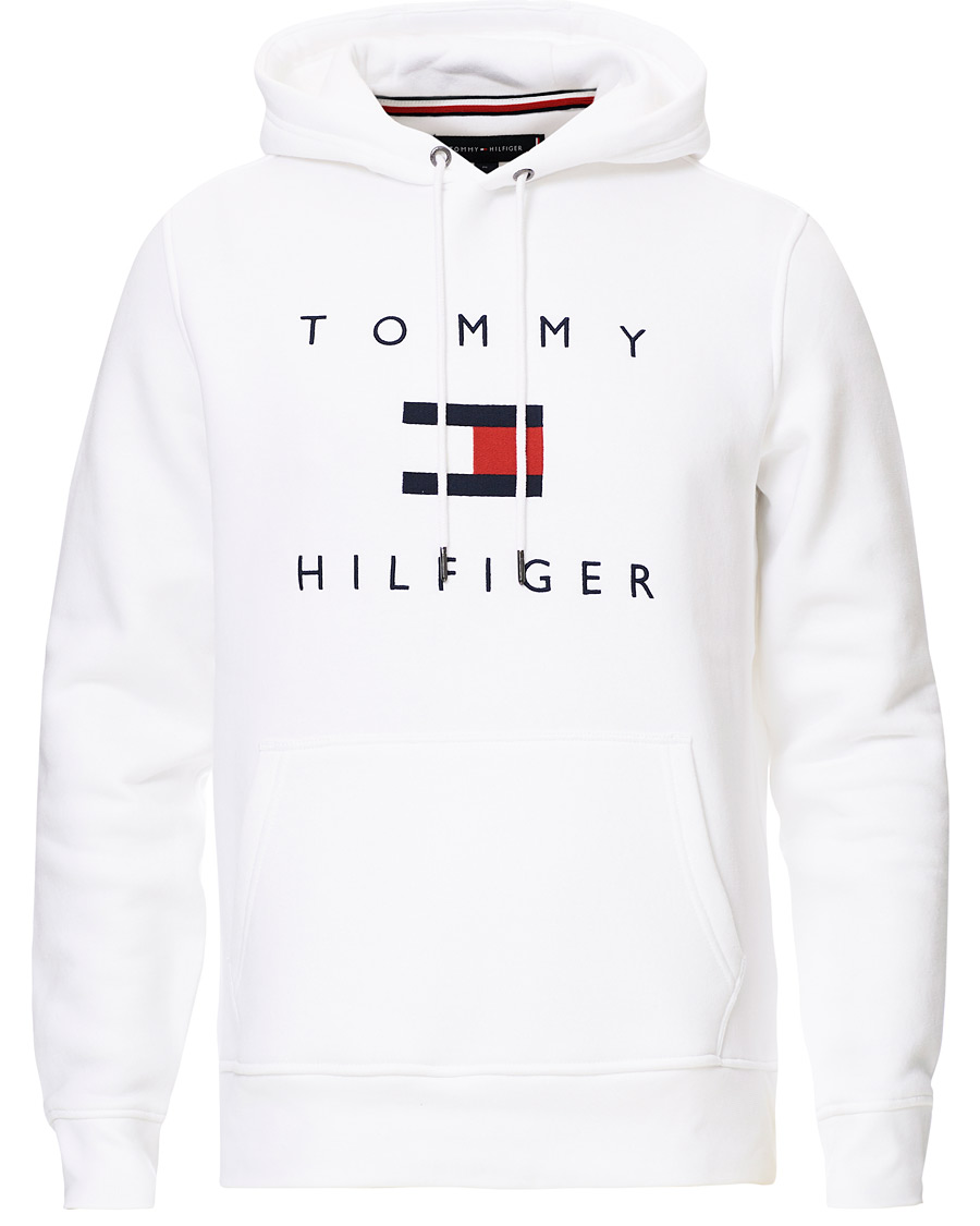 Herren | Pullover | Tommy Hilfiger | Flag Logo Hoodie White