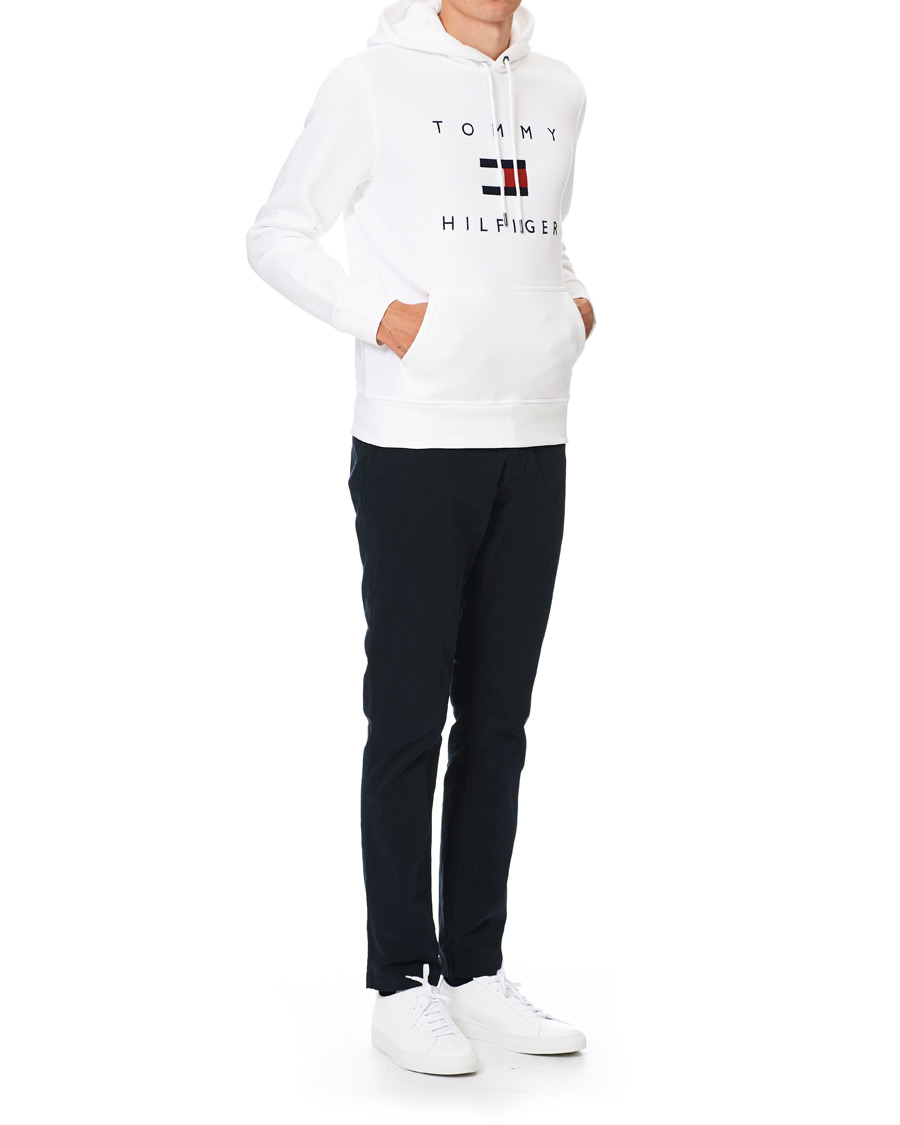 Herren | Pullover | Tommy Hilfiger | Flag Logo Hoodie White