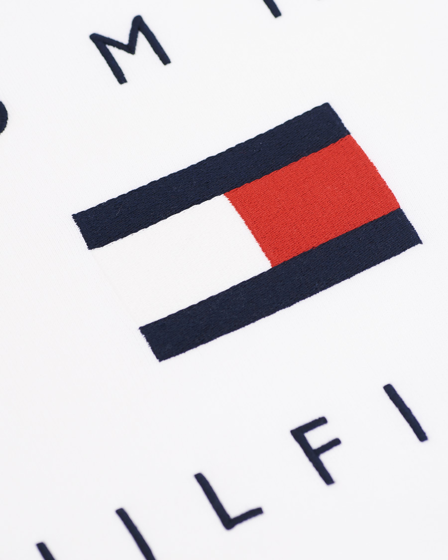 Herren | Pullover | Tommy Hilfiger | Flag Logo Hoodie White