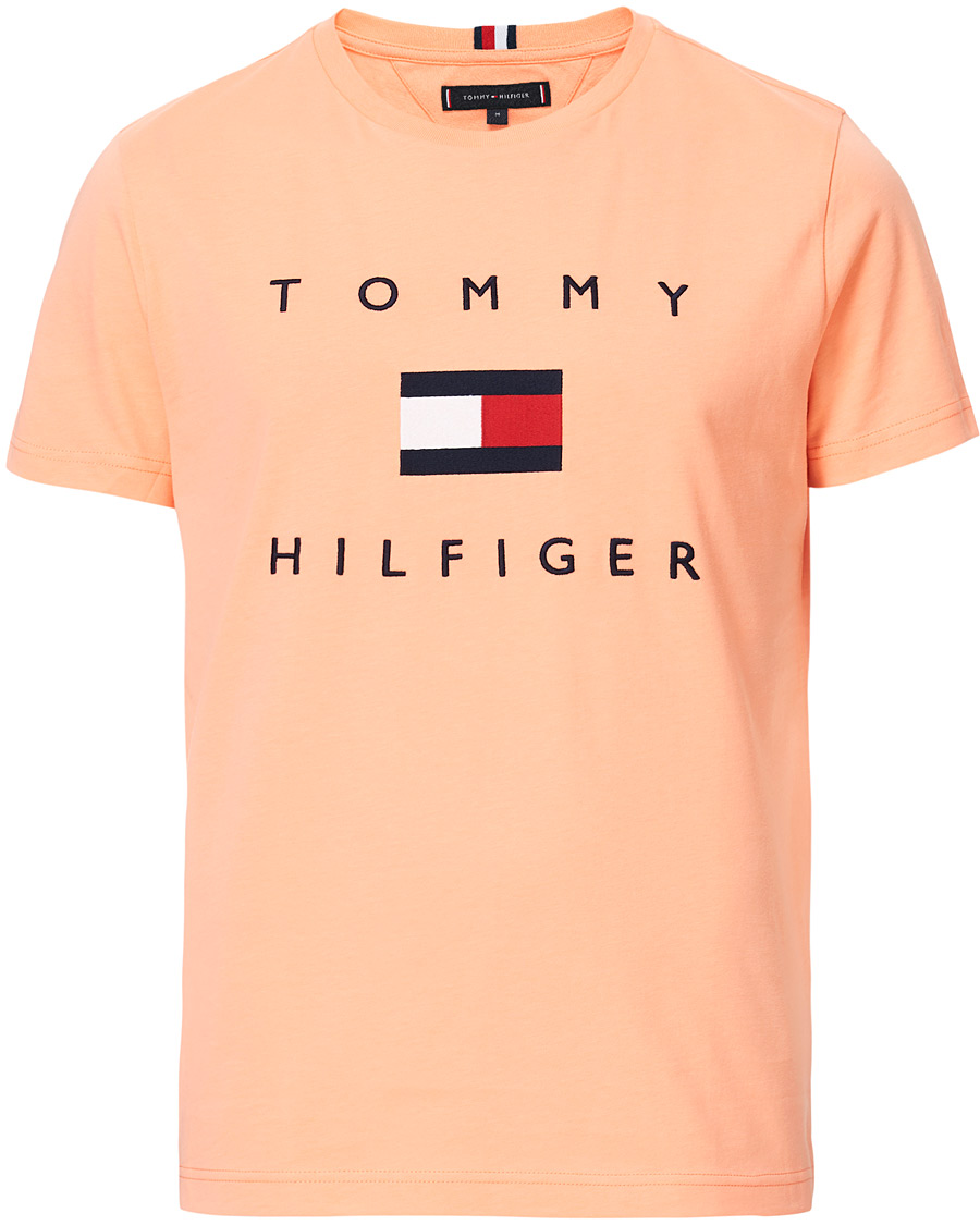 Herren | T-Shirts | Tommy Hilfiger | Flag Logo Crew Neck Tee Island Coral