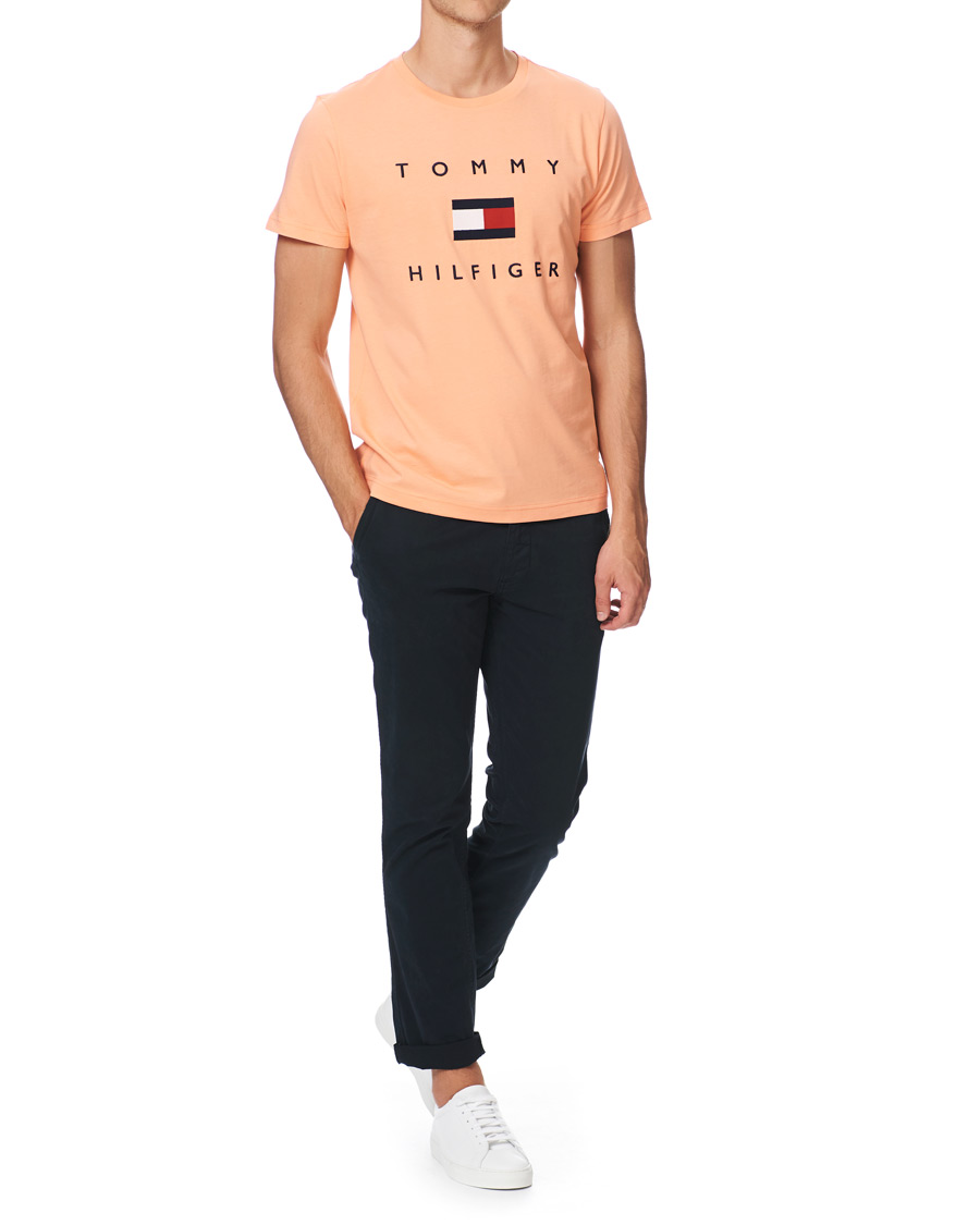 Herren | T-Shirts | Tommy Hilfiger | Flag Logo Crew Neck Tee Island Coral