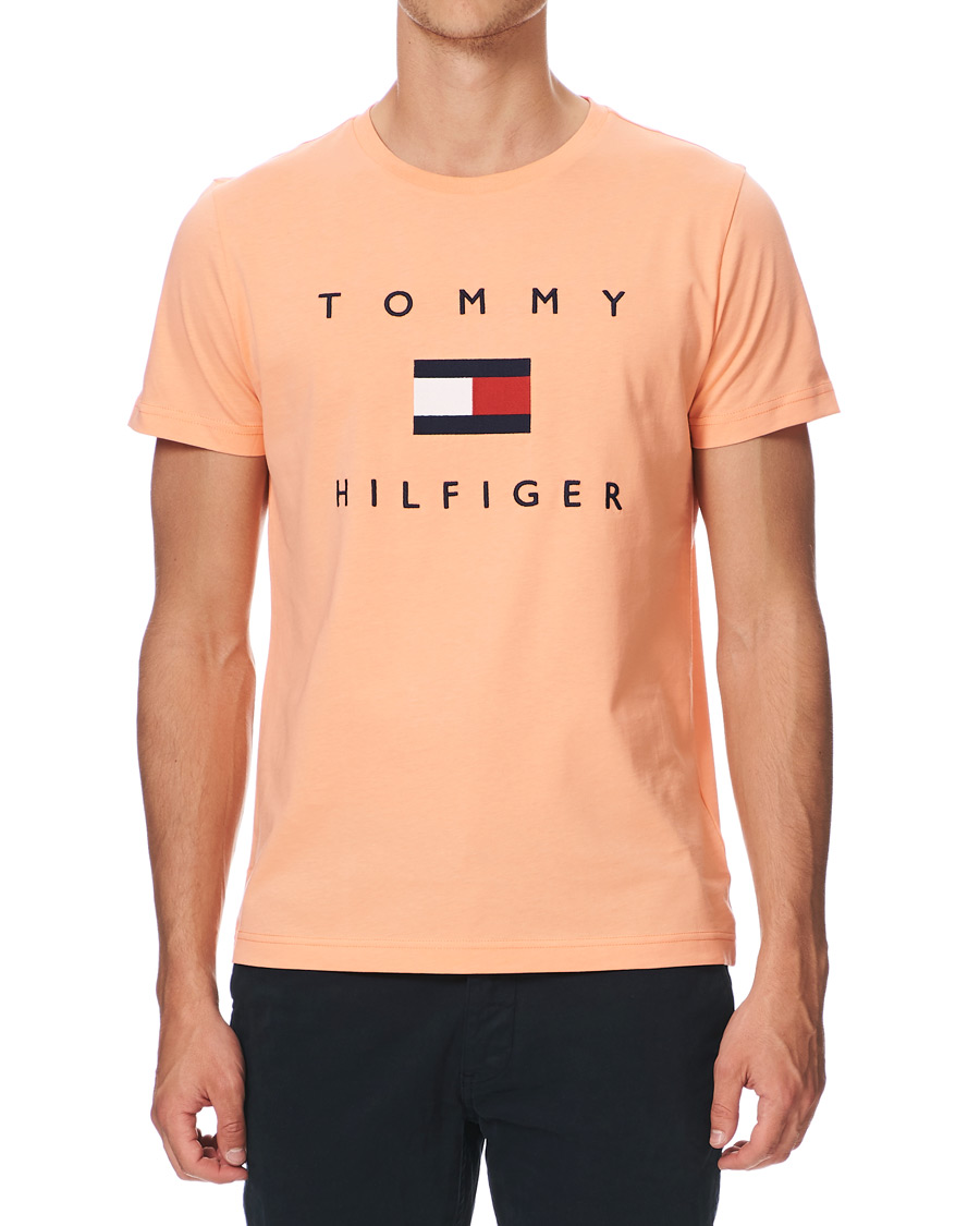 Herren | T-Shirts | Tommy Hilfiger | Flag Logo Crew Neck Tee Island Coral