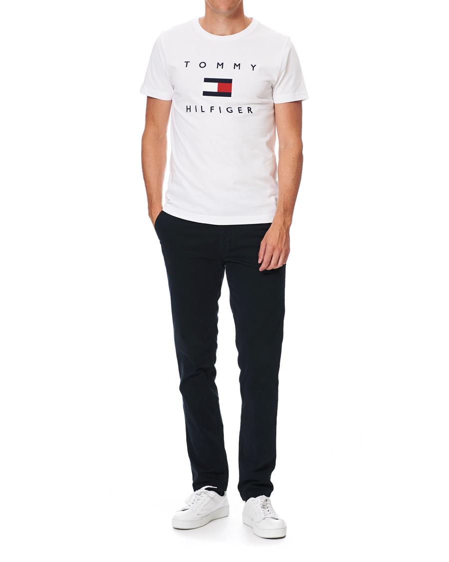 Herren | T-Shirts | Tommy Hilfiger | Flag Logo Crew Neck Tee White