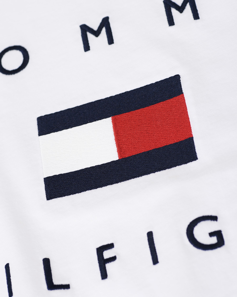 Herren | T-Shirts | Tommy Hilfiger | Flag Logo Crew Neck Tee White