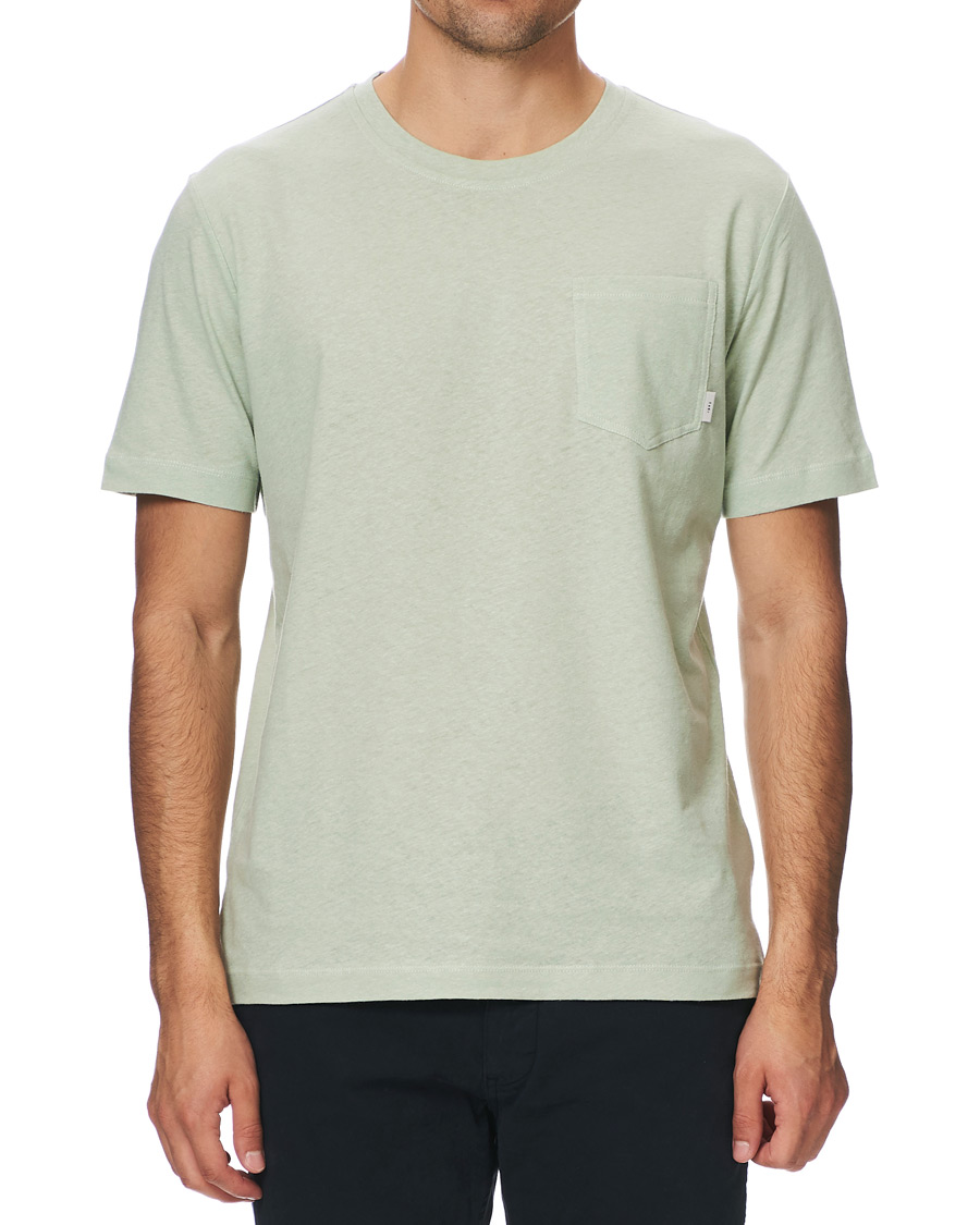 Herren | T-Shirts | Tiger of Sweden | Didelot Linen Crew Neck Tee Soft Mimosa