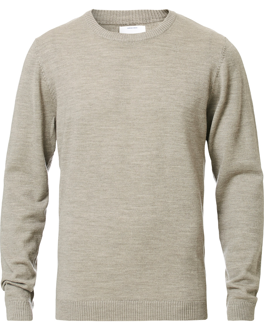 Herren | Pullover | A Day's March | Classic Merino Crew Neck Sand