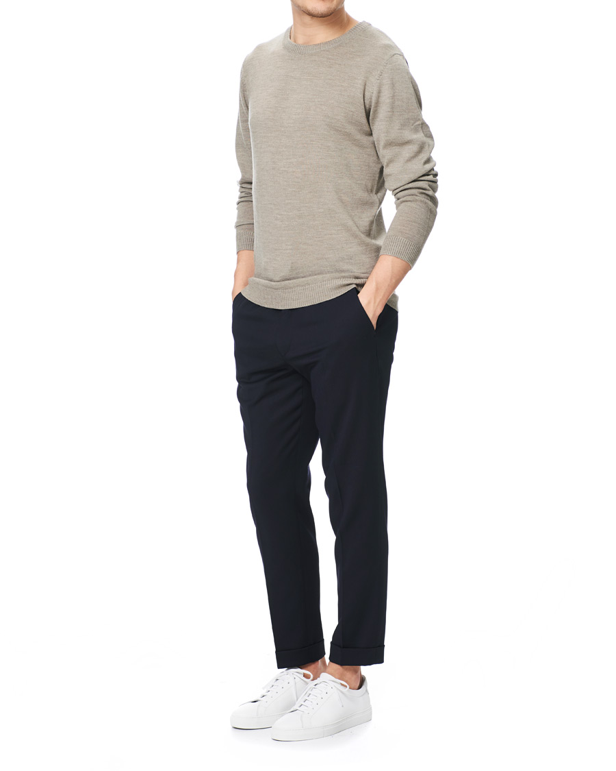 Herren | Pullover | A Day's March | Classic Merino Crew Neck Sand