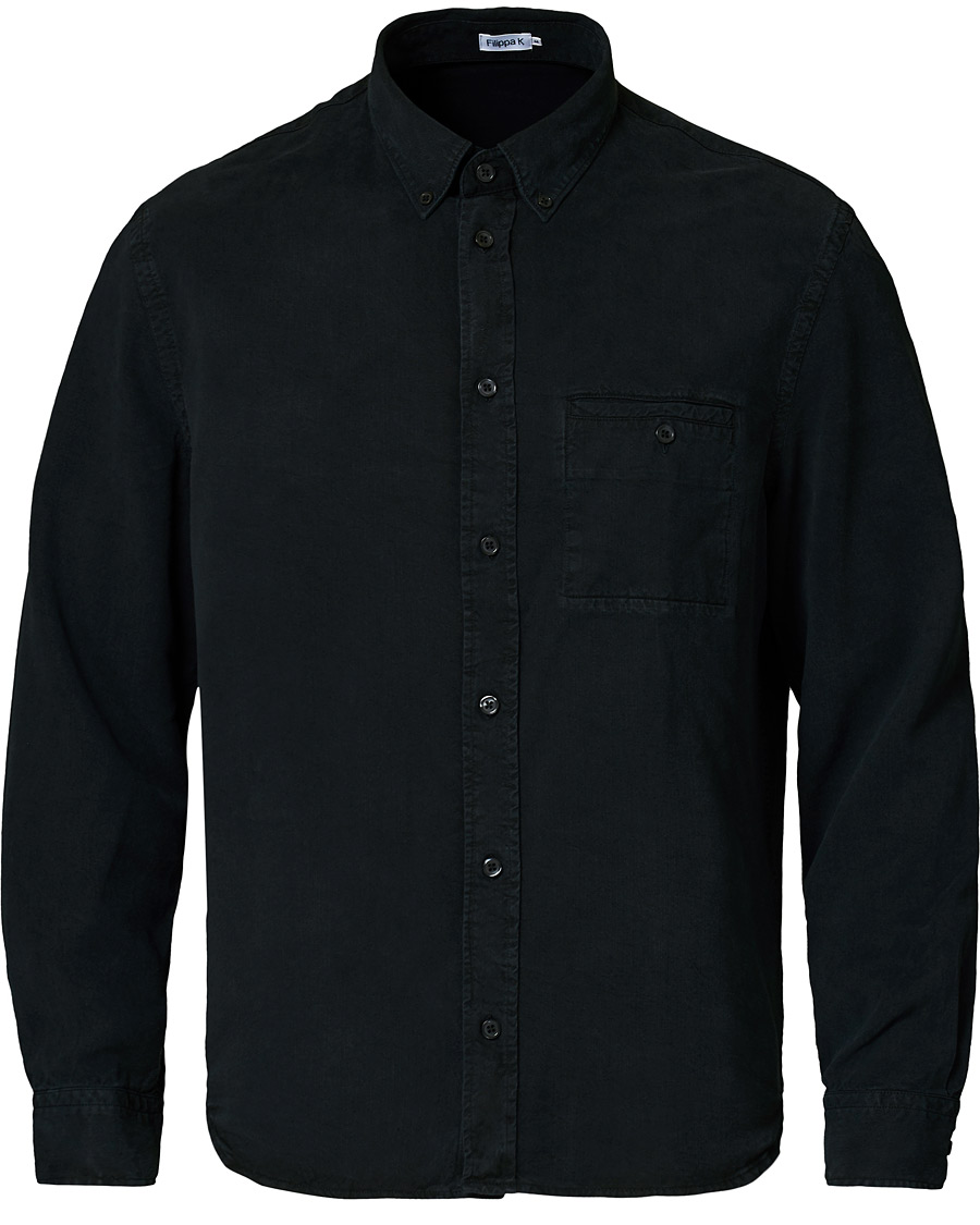 Herren | Hemden | Filippa K | Zachary Tencel Shirt Almost Black