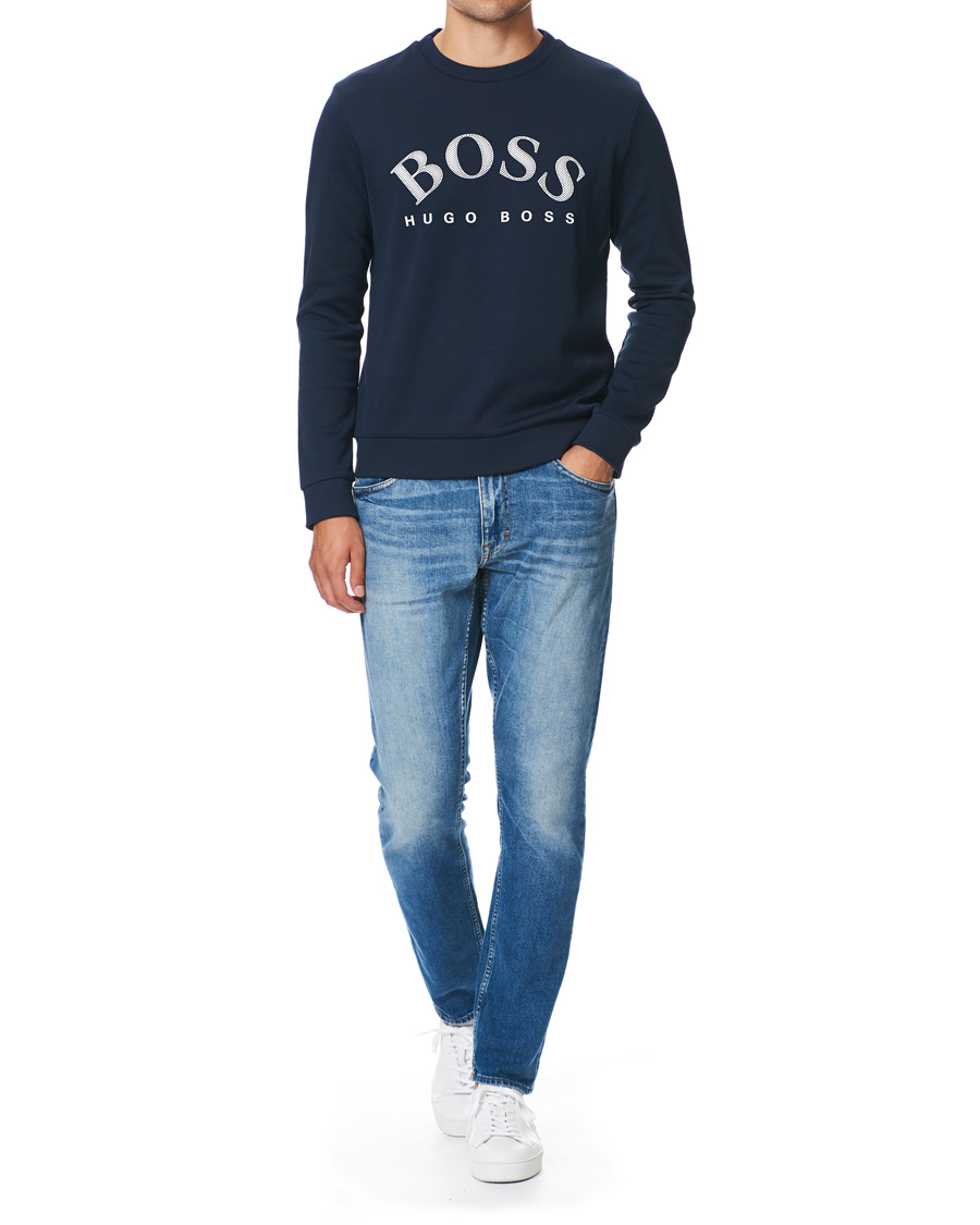 Herren | Pullover | BOSS GREEN | BOSS Athleisure Salbo Crew Neck Sweater Navy