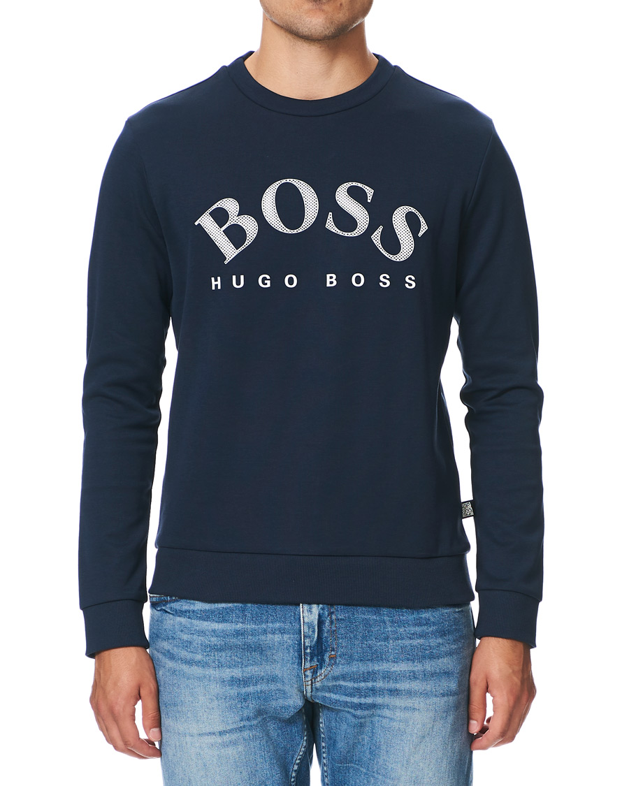 Herren | Pullover | BOSS GREEN | BOSS Athleisure Salbo Crew Neck Sweater Navy