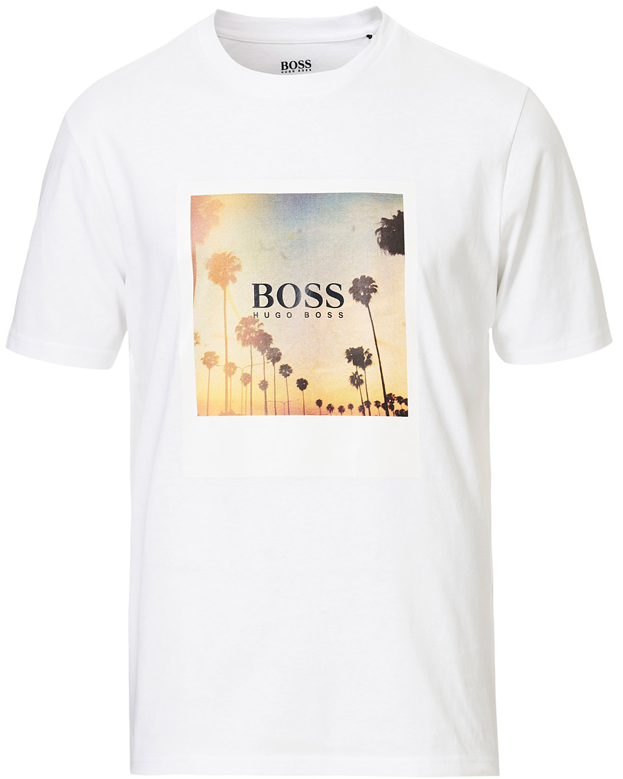 Herren | T-Shirts | BOSS ORANGE | BOSS Casual Photo Summer Print Crew Neck Tee White