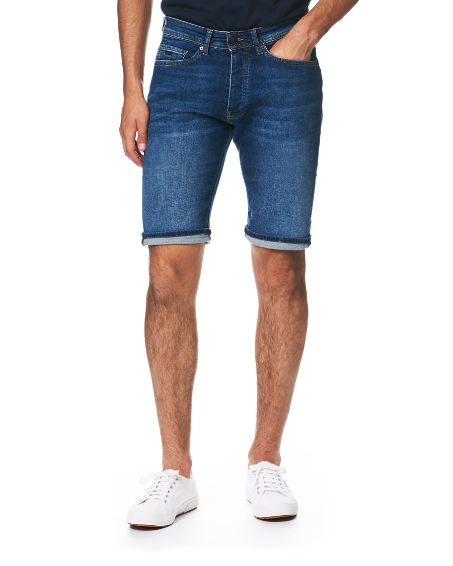 Herren | Shorts | BOSS ORANGE | BOSS Casual Taber Stretch Denim Shorts Navy