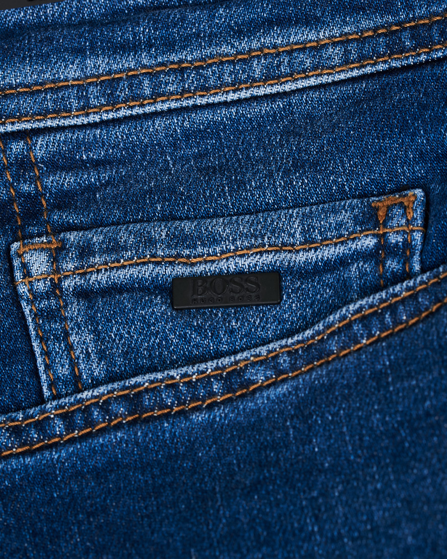 Herren | Shorts | BOSS ORANGE | BOSS Casual Taber Stretch Denim Shorts Navy