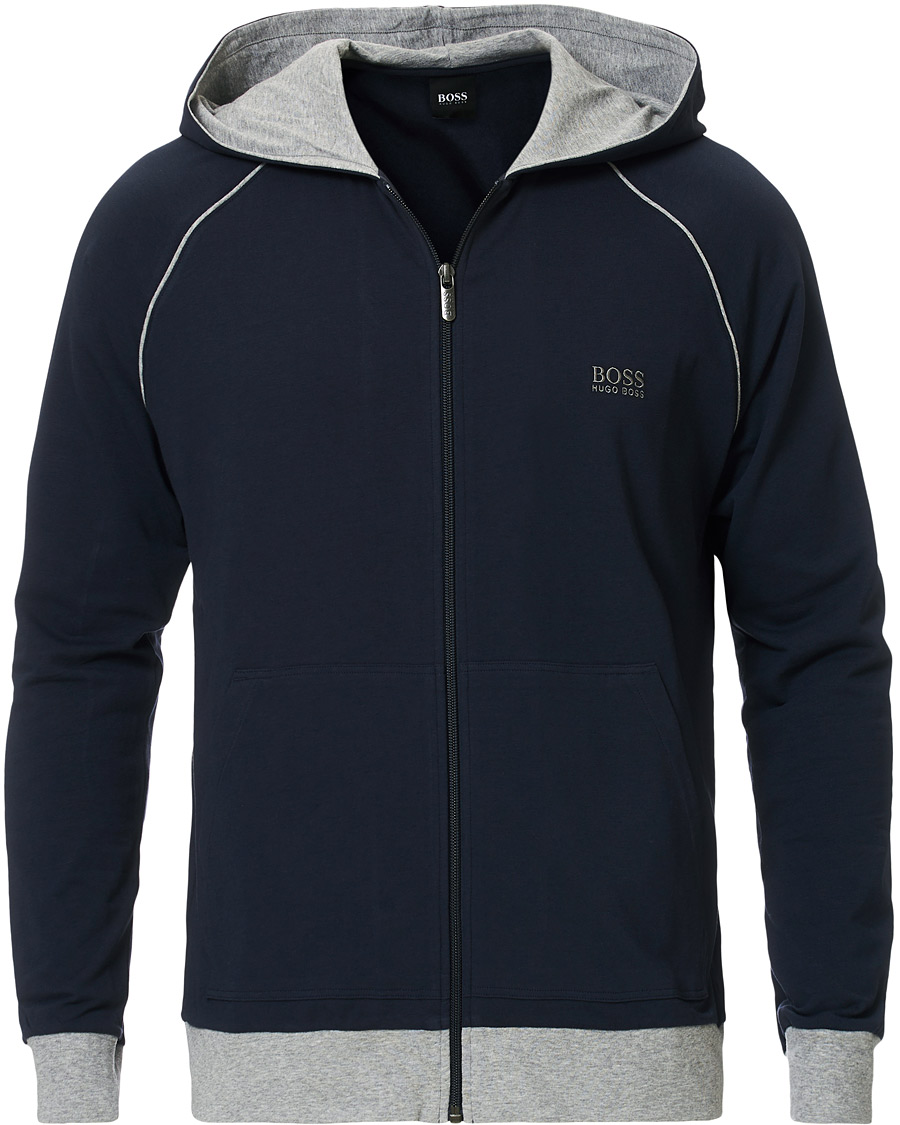 Herren | Pullover | BOSS BLACK | BOSS Mix & Match Full Zip Hoodie Dark Blue