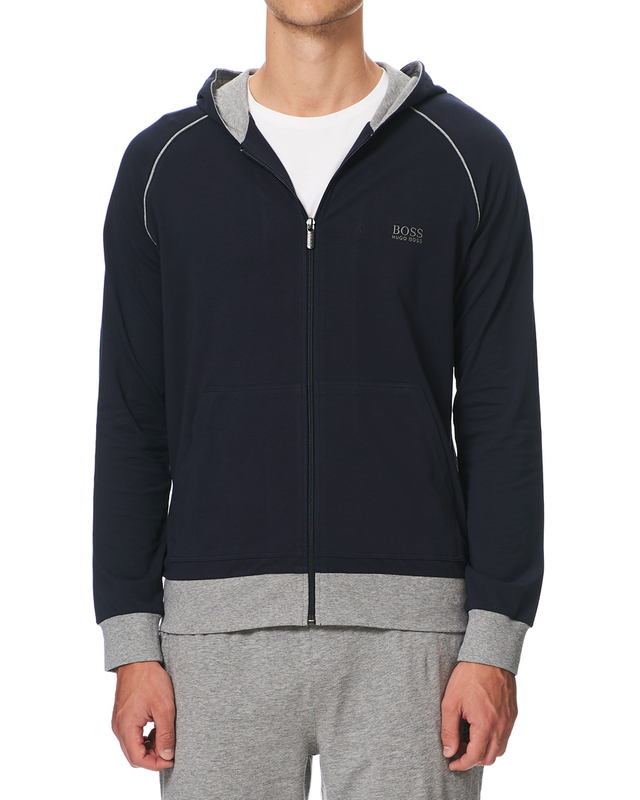 Herren | Pullover | BOSS BLACK | BOSS Mix & Match Full Zip Hoodie Dark Blue