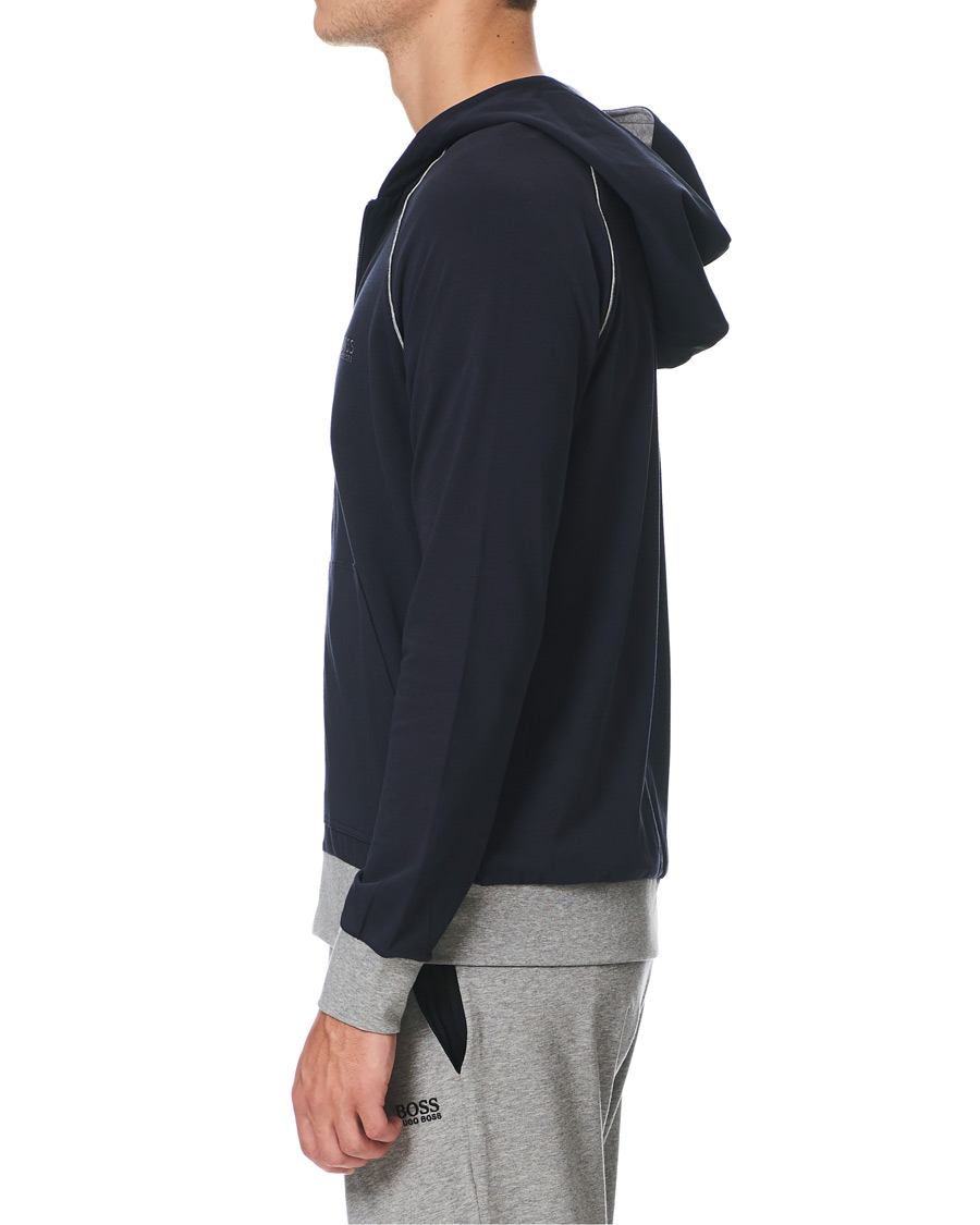 Herren | Pullover | BOSS BLACK | BOSS Mix & Match Full Zip Hoodie Dark Blue