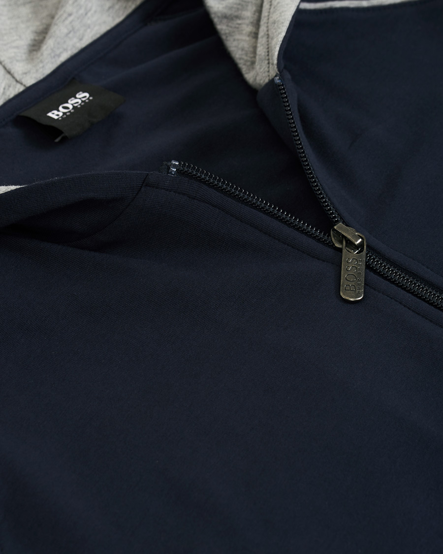 Herren | Pullover | BOSS BLACK | BOSS Mix & Match Full Zip Hoodie Dark Blue