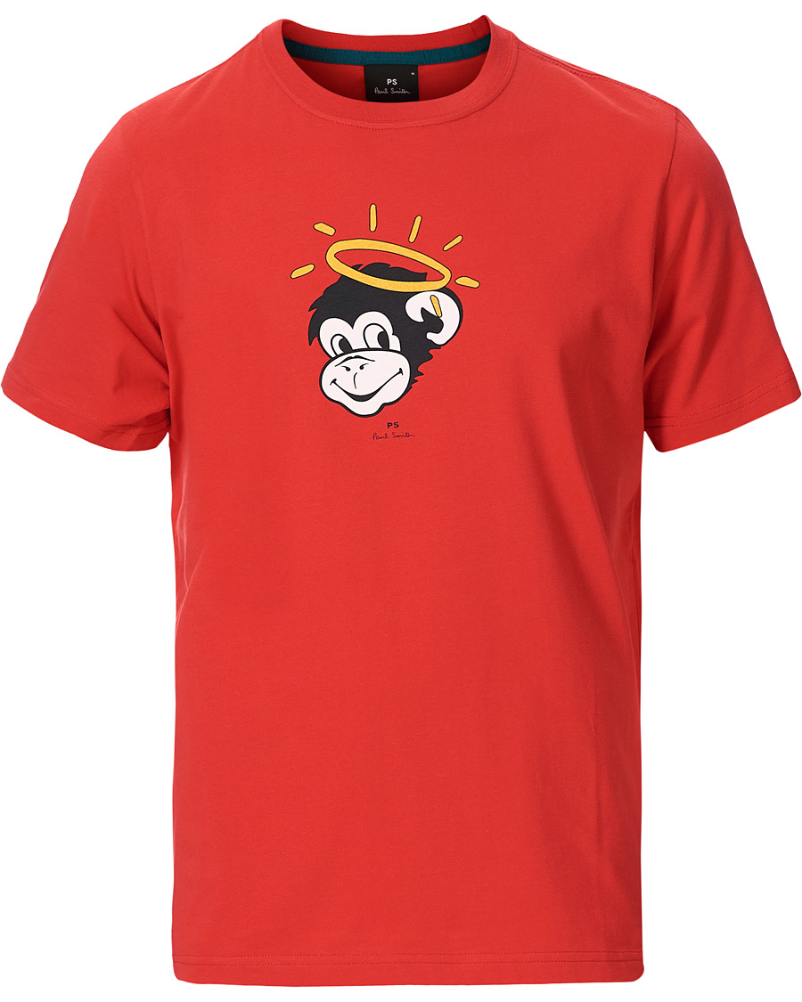 Herren | T-Shirts | PS Paul Smith | Regular Fit Monkey Halo Tee Red