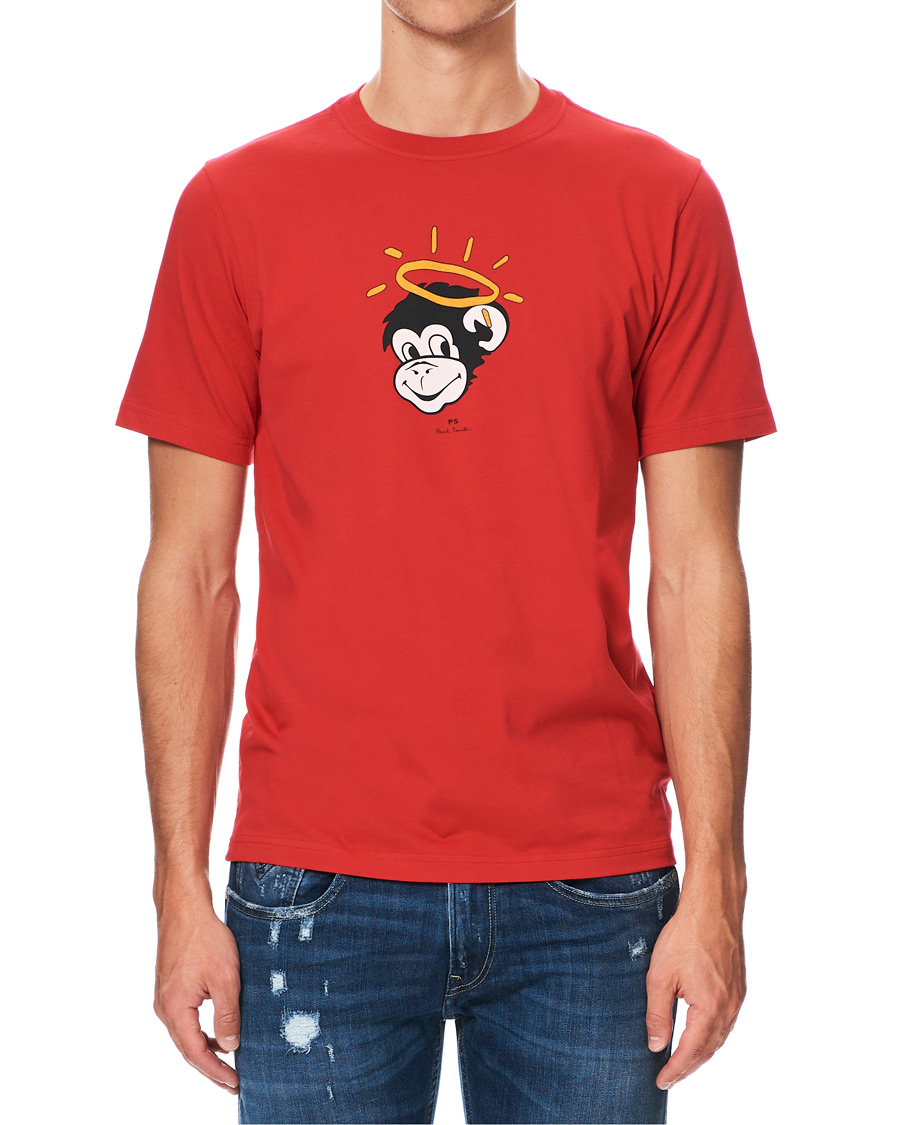 Herren | T-Shirts | PS Paul Smith | Regular Fit Monkey Halo Tee Red