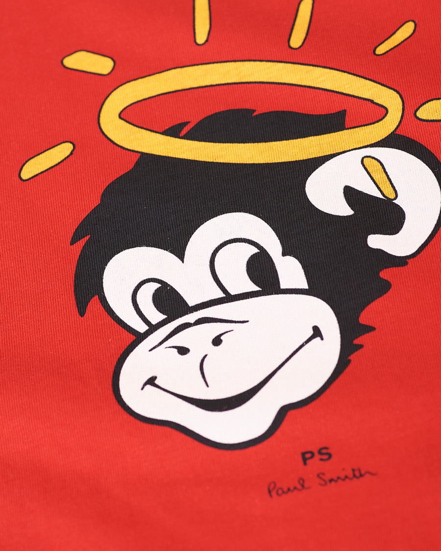 Herren | T-Shirts | PS Paul Smith | Regular Fit Monkey Halo Tee Red