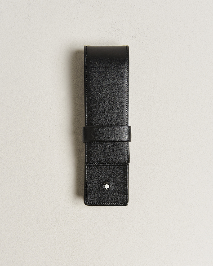 Herren | Montblanc Meisterstück 2 Pen Pouch Clasp Black | Montblanc | Meisterstück 2 Pen Pouch Clasp Black