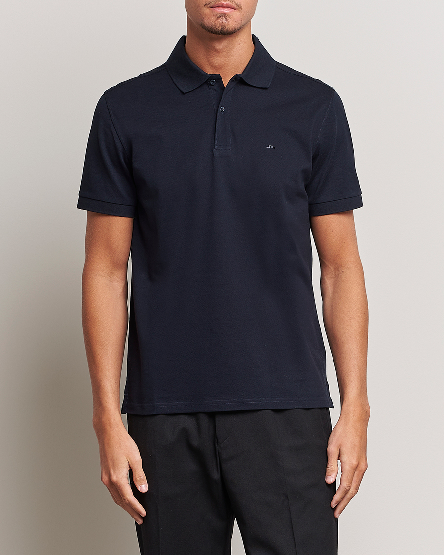 Herren | Kurzarm-Poloshirts | J.Lindeberg | Troy Polo Pique Navy