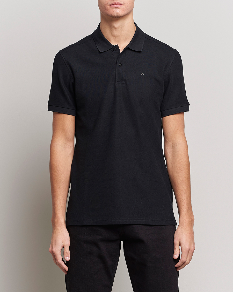 Herren | Kurzarm-Poloshirts | J.Lindeberg | Troy Polo Pique Black