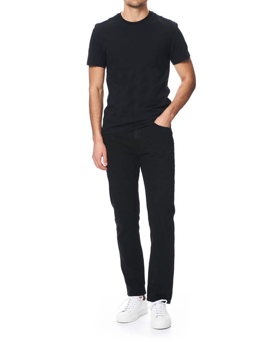 Herren | T-Shirts | J.Lindeberg | Silo Fine Cotton Crew Neck Tee Black