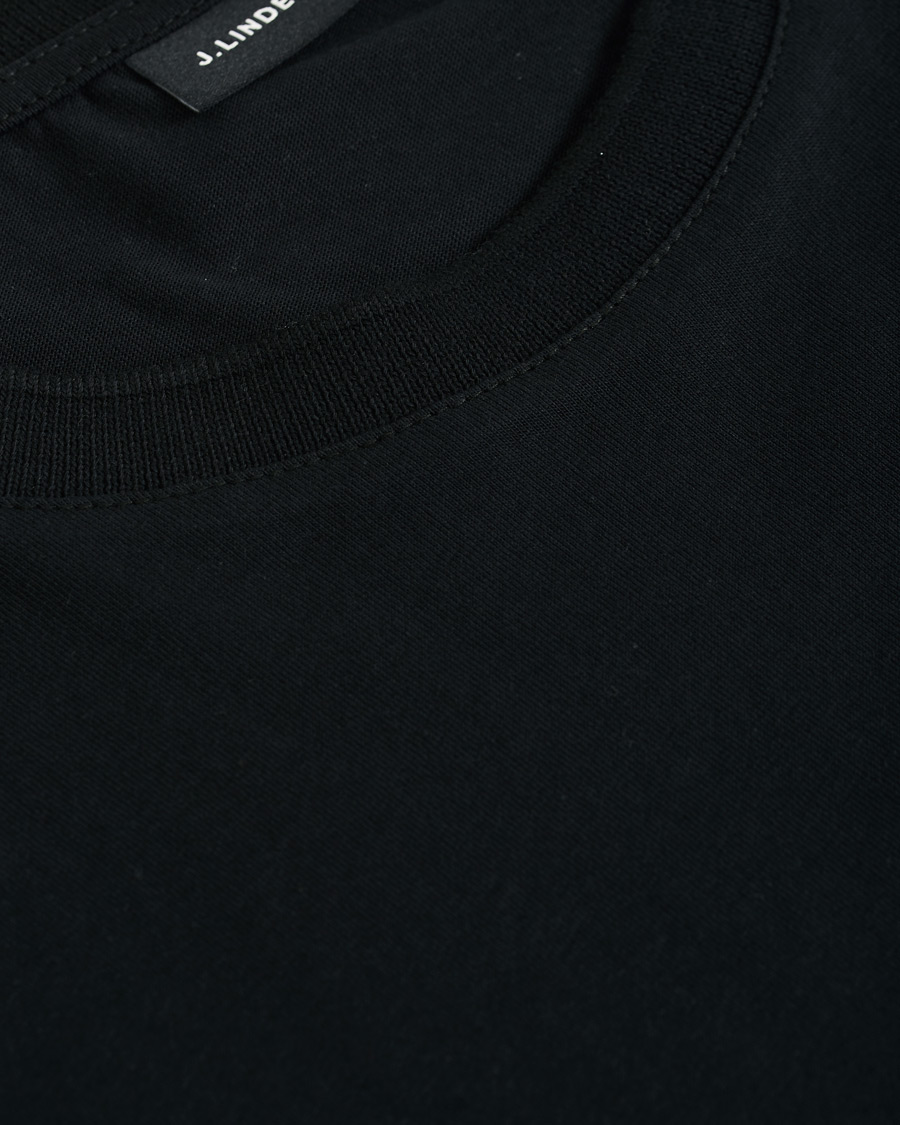 Herren | T-Shirts | J.Lindeberg | Silo Fine Cotton Crew Neck Tee Black
