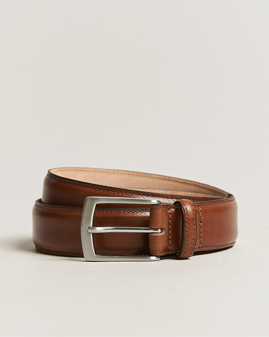 Herren | Loake 1880 Henry Leather Belt 3,3 cm Mahogany | Loake 1880 | Henry Leather Belt 3,3 cm Mahogany