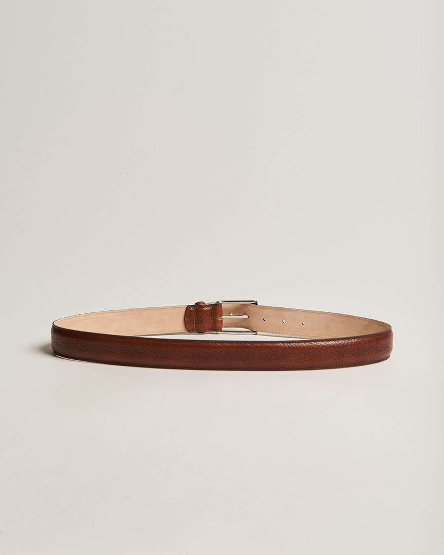 Herren | Schlichte Gürtel | Loake 1880 | Henry Grained Leather Belt 3,3 cm Mahogany