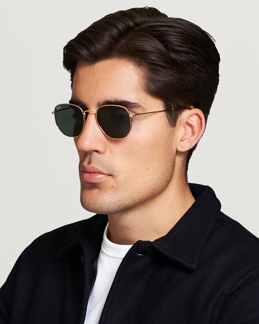 Herren | Accessoires | Ray-Ban | 0RB3548N Hexagonal Sunglasses Gold/Green