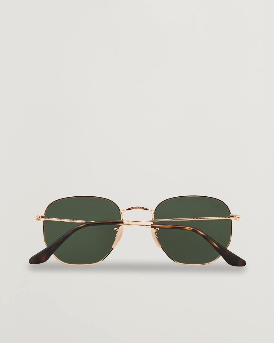Herren | Sonnenbrillen | Ray-Ban | 0RB3548N Hexagonal Sunglasses Gold/Green