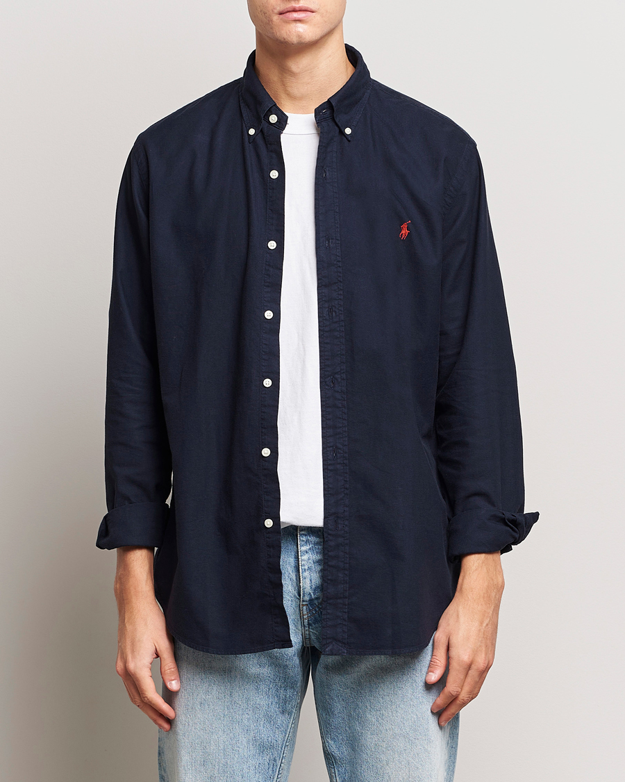 Herren |  | Polo Ralph Lauren | Custom Fit Garment Dyed Oxford Shirt Navy