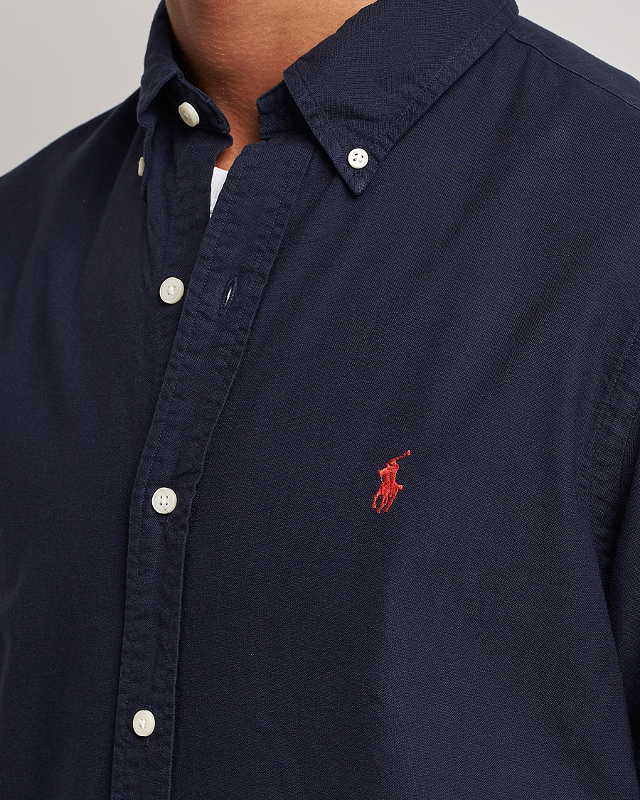 Herren | Hemden | Polo Ralph Lauren | Custom Fit Garment Dyed Oxford Shirt Navy