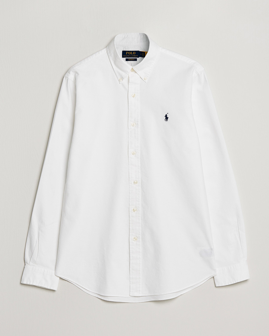 Herren | Hemden | Polo Ralph Lauren | Custom Fit Garment Dyed Oxford Shirt White