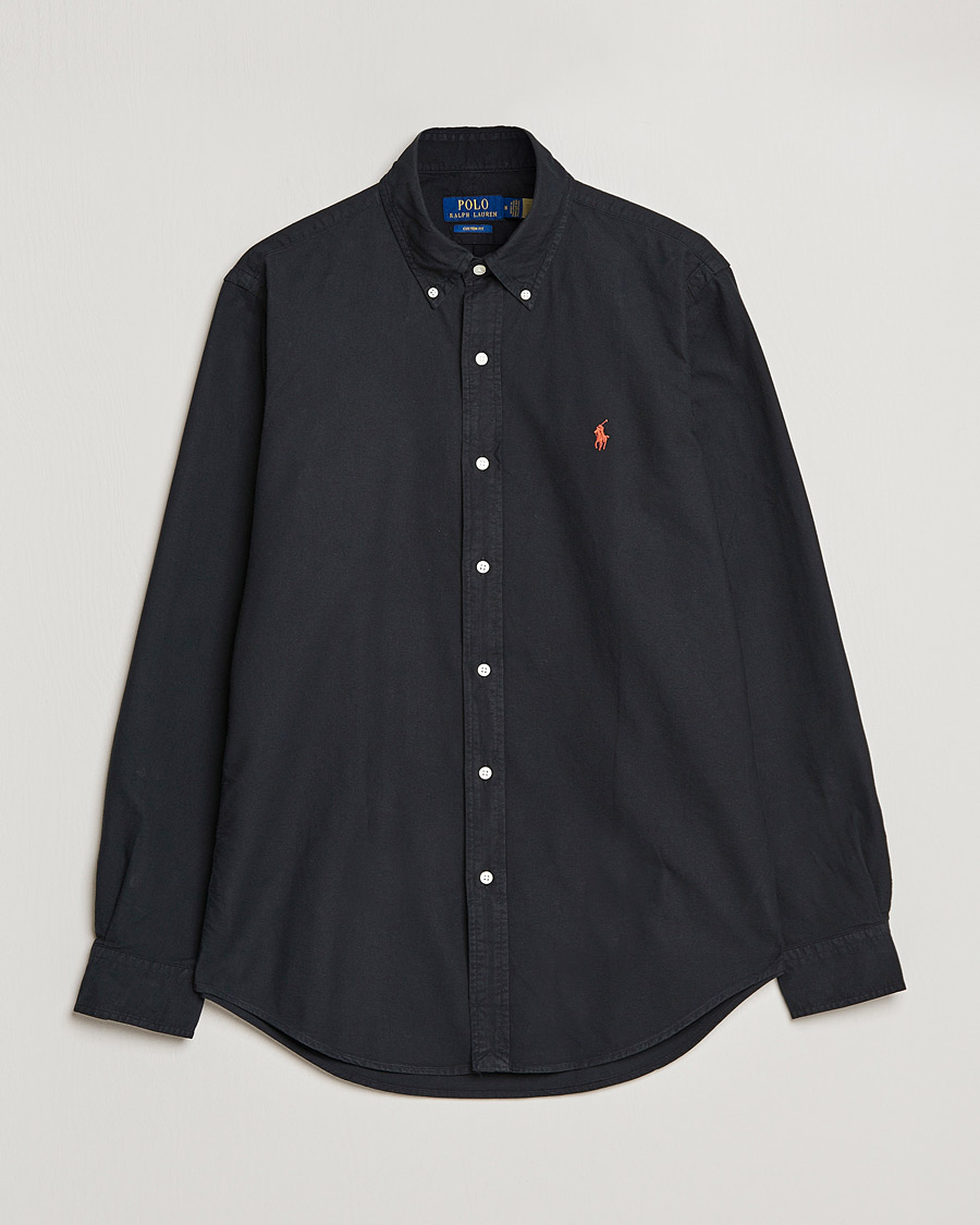 Herren | Oxfordhemden | Polo Ralph Lauren | Custom Fit Garment Dyed Oxford Shirt Black