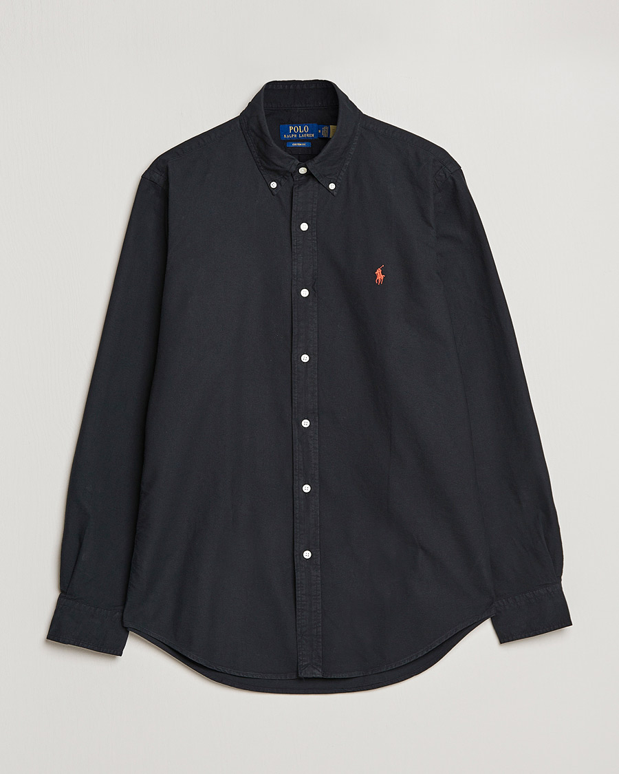 Herren | Hemden | Polo Ralph Lauren | Custom Fit Garment Dyed Oxford Shirt Black