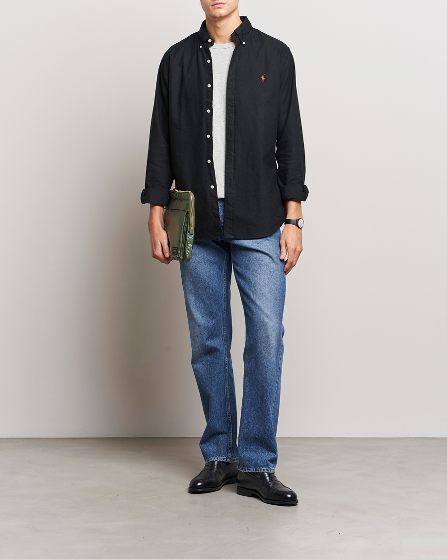 Herren | Hemden | Polo Ralph Lauren | Custom Fit Garment Dyed Oxford Shirt Black