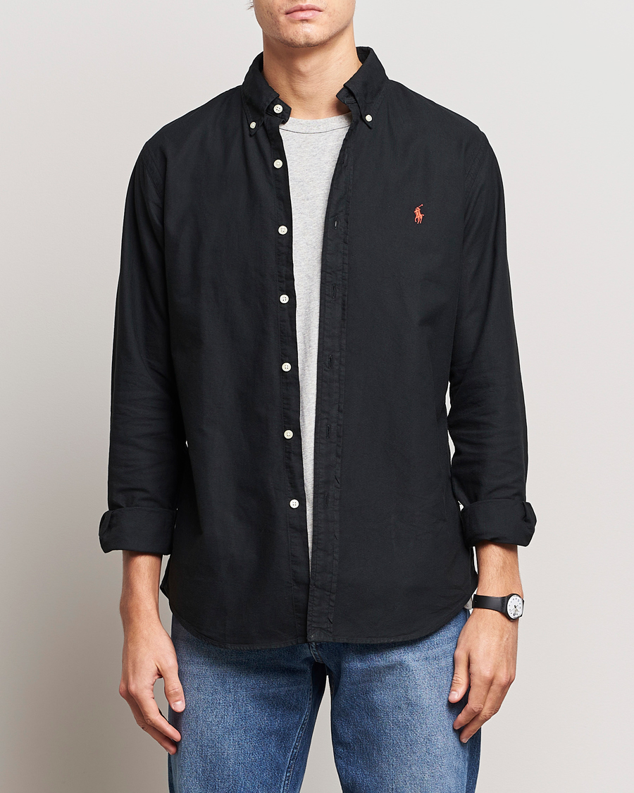 Herren | Oxfordhemden | Polo Ralph Lauren | Custom Fit Garment Dyed Oxford Shirt Black