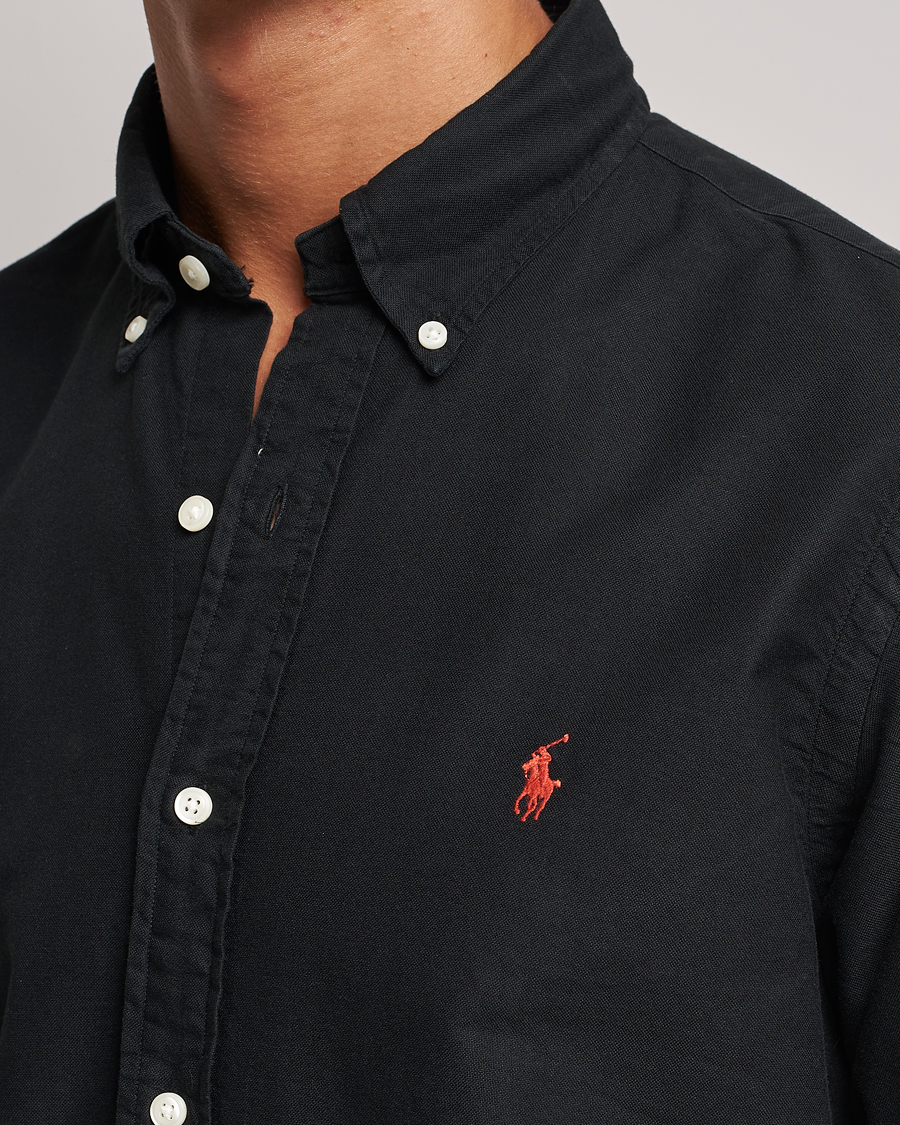 Herren | Hemden | Polo Ralph Lauren | Custom Fit Garment Dyed Oxford Shirt Black