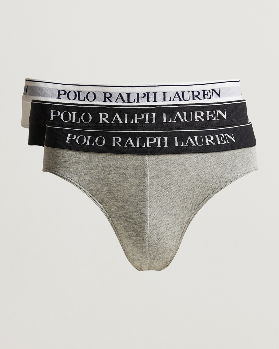 Herren | Unterwäsche | Polo Ralph Lauren | 3-Pack Low Rise Brief Black/White/Grey