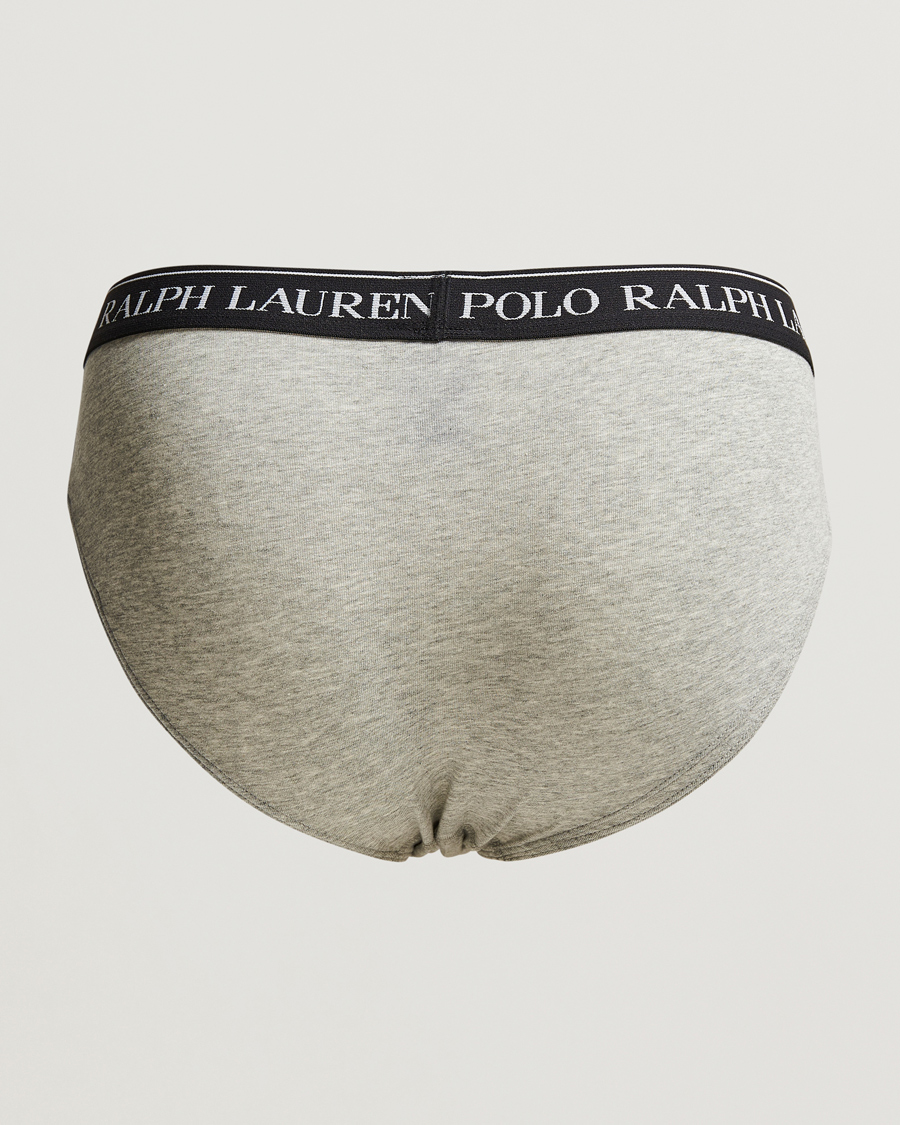 Herren | Slips | Polo Ralph Lauren | 3-Pack Low Rise Brief Black/White/Grey