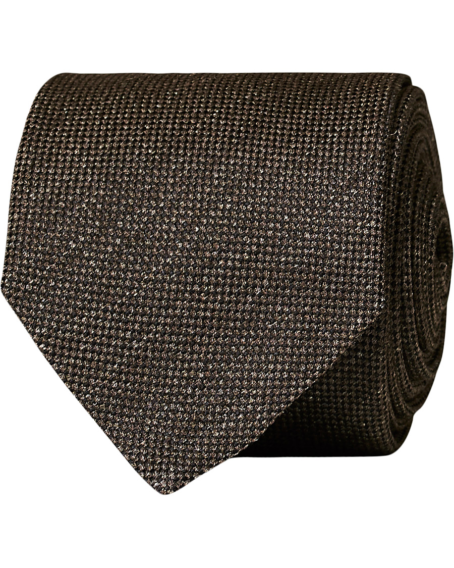 Herren | Tiger of Sweden Dolma Silk Tie Dark Honey | Tiger of Sweden | Dolma Silk Tie Dark Honey